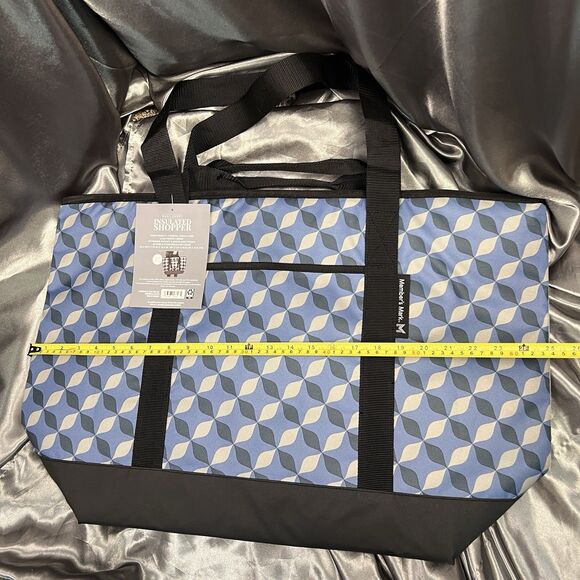 Member's Mark Dual Carry Insulated Shopper‎ Bag 10 Gallon Leak Proof Blue Gray - Picture 8 of 11